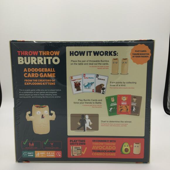 NEW Throw Throw Burrito Party Card Game New Sealed by Exploding Kittens - Picture 3 of 4